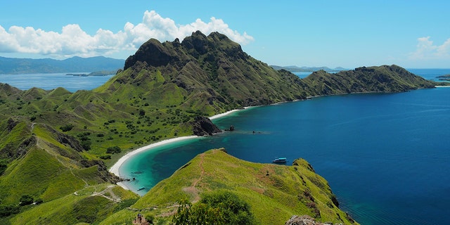 Indonesia's Komodo National Park is seen in this April 6, 2018 photo. Construction in the park on a tourism project dubbed "Jurassic Park" will continue, the Southeast Asian country's environment ministry said, despite UNESCO warnings the plans could have a negative environmental impact. (Reuters/Henning Gloystein)