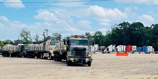  Guardsmen continuing to stage MREs, water and supersacks of sand in preparation to respond to the citizens of Louisiana after Hurricane Ida makes landfall. Multiple Guardsmen were injured during a multi-vehicle wreck in Mississippi on their way to Louisiana to assist with relief efforts.  