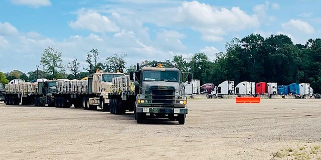 Guardsmen continue to stage MREs, water and sand supersacks in preparation to respond to citizens of Louisiana after Hurricane Ida made landfall. Several guards were injured in a wreckage of several vehicles in Mississippi on their way to Louisiana to assist with relief efforts.