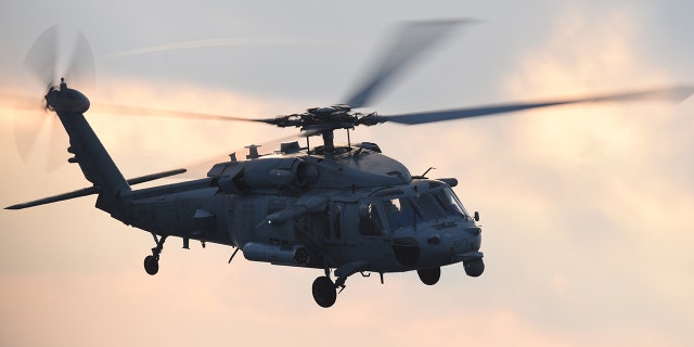 FILE: An MH-60S Seahawk helicopter performing routine flight operation, July 4, 2018. Image courtesy Petty Officer 3rd Class Thomas Gooley / USS Harry S Truman. (Photo by Smith Collection/Gado/Getty Images)