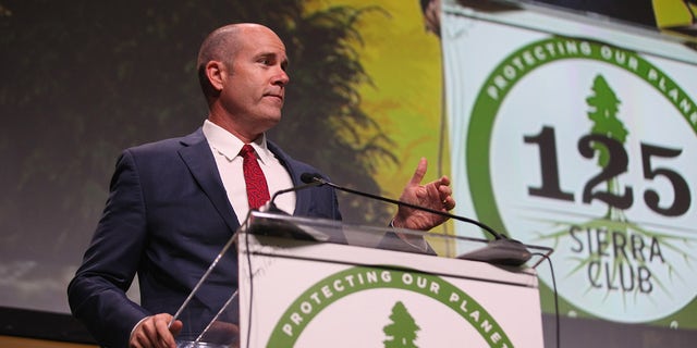 Sierra Club Executive Director Michael Brune speaks in San Francisco, May 18, 2017. (Getty Images)