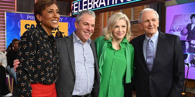 THIS WEEK WITH GEORGE GOOD MORNING AMERICA - 1/15/20 - Robin Roberts celebrates her 30th year with ABC on "Buon giorno America," on Wednesday January 15, 2020 on ABC.(Photo by Lorenzo Bevilaqua/ABC via Getty Images) ROBIN ROBERTS, MICHAEL CORN, DIANE SAWYER, CHARLES GIBSON