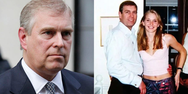 Left photo: In this June 6, 2012 file photo, Britain's Prince Andrew leaves King Edward VII hospital in London after visiting his father Prince Philip. Prince Andrew said in a BBC interview that he doesn’t remember a woman who has accused him of sexually exploiting her in encounters arranged by Jeffrey Epstein. Right photo: Virginia Giuffre