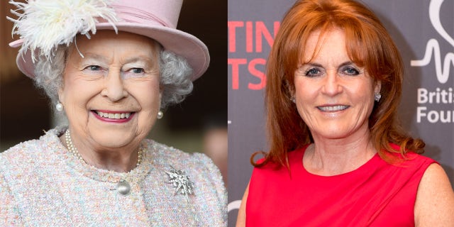 Queen Elizabeth II and Sarah Ferguson