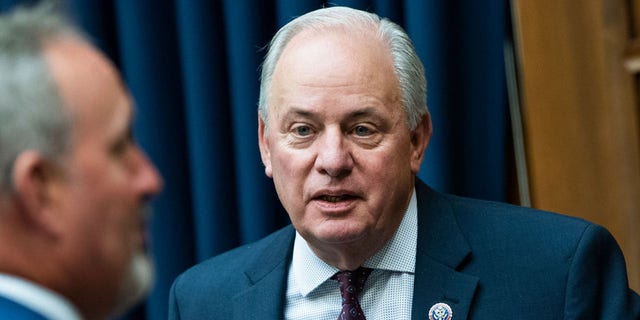 Chairman Mike Doyle, D-Pa., right, and Rep. Jeff Duncan, R-S.C., talk before the House Energy and Commerce Communications and Technology Subcommittee hearing on June 30, 2021. Doyle said on Aug. 25, 2021 he tested positive for COVID-19.