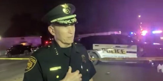 San Antonio Police Chief William McManus speaks at the scene of the shooting. (San Antonio Police Department)