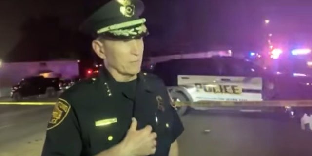 San Antonio Police Chief William McManus speaks at the scene of the shooting. (San Antonio Police Department)