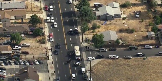 Two San Bernardino police officers were injured Wednesday, a day after a sheriff's deputy was attacked while trying to pull over a vehicle nearby. 