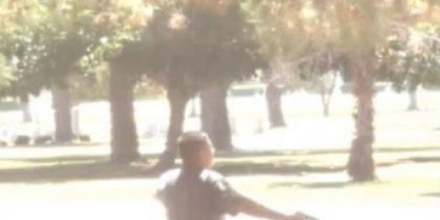 A 13-year-old boy armed with a handgun was shot by San Bernardino police officers Thursday, police said.