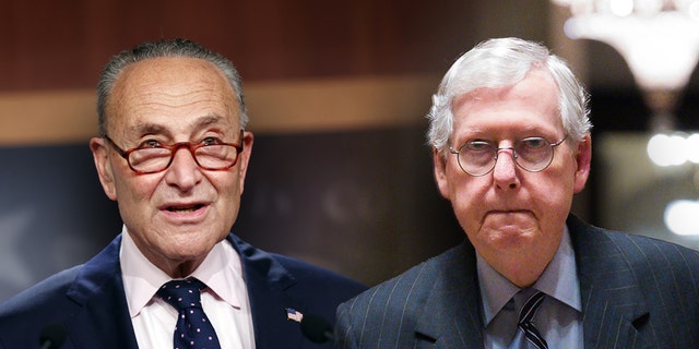 Mitch McConnell, Republican senator from Kentucky and the Senate GOP leader, and Senate Majority Leader Chuck Schumer.