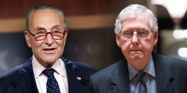 Mitch McConnell, Republican senator from Kentucky and the Senate GOP leader, and Senate Majority Leader Chuck Schumer.