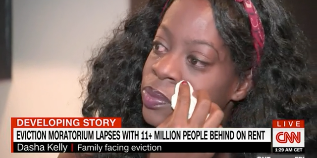 CNN promoted the story of a "mom" to three young children who was nervous about being evicted amid the federal eviction moratorium. It turns out she was not the mother of the children shown throughout the segment.