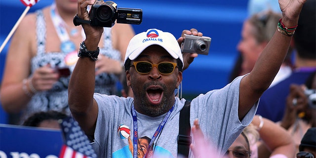 UNITED STATES - AUGUST 28: Spike Lee, a film director, uses a Sony video camera to record day four of the Democratic National Convention (DNC) at Invesco Field at Mile High in Denver, Colorado, U.S., on Thursday, Aug. 28, 2008. Senator Barack Obama of Illinois will accept his party's nomination for Democratic presidential candidate during his speech at the stadium tonight. (Photo by Daniel Acker/Bloomberg via Getty Images)
