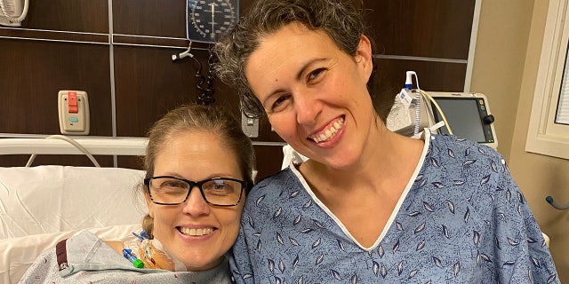 Kim Shufelberger (left), and her organ donor Brittany Clark.