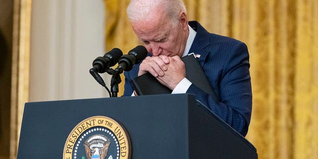 President Biden during a press conference in 2021