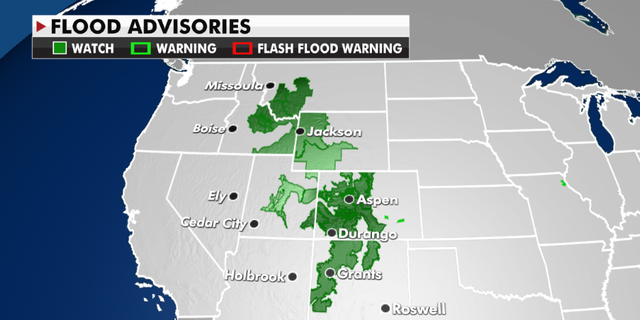 Flood advisories currently in effect. (Fox News)