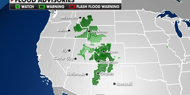 Flood advisories currently in effect. (Fox News)