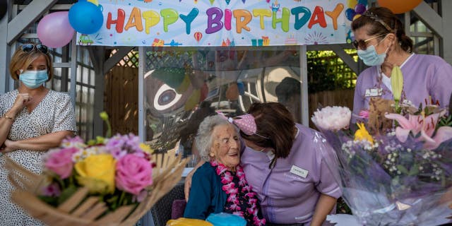 Sarah "Betty" Spear celebrated her 108th birthday on Aug. 4, 2021, at the St Judes Nursing Home in Sutton, U.K.