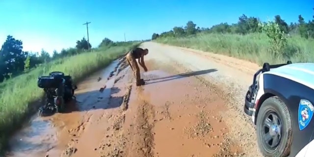 Police forced Strider to crash the ATV in a pool of muddy water on the side of a dirt road. He then surrendered without further incident.
