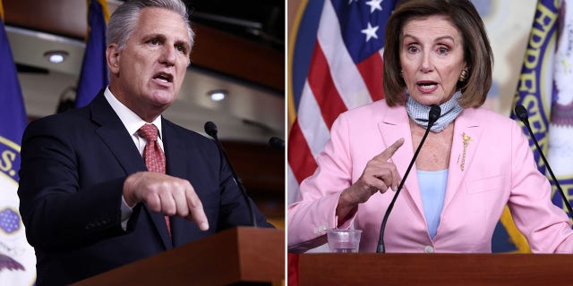 House Minority Leader Kevin McCarthy and House Speaker Nancy Pelosi