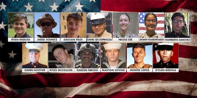 The 13 US service members who were killed in terrorist blasts outside Kabul's airport.