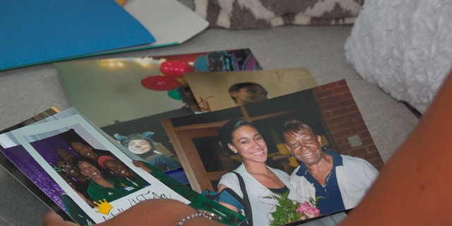 Tiera Chanelle Hopkins with her grandmother, Joan Hopkins. Tiera died by suicide in 2012 at the age of 16.