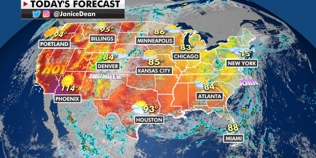 The weather forecast for Wednesday, Aug. 4.