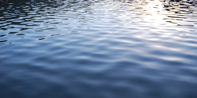 Small lake ripples and soft sunshine reflections. 