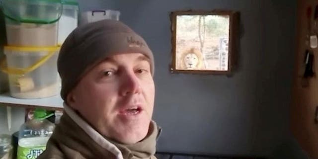 Dylan Panos, the owner and senior instructor at Bhejane Nature Training at the Somkhanda Game Reserve in South Africa, came face-to-face with a lion from his kitchen window.