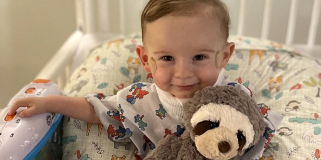 Oliver Nicholson's parents had given him a stuffed sloth after one of his surgeries.