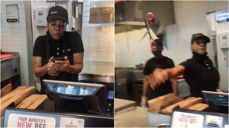 Burrito Brawl: Chipotle employee hurls scissors at customer after he makes complaint