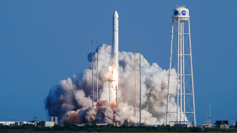 Northrop Grumman cargo ship launches to space station with pizza, supplies