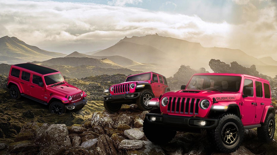 hot pink jeep