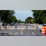Law enforcement officials surround an area near the U.S. Capitol and a Library of Congress building in Washington on Thursday, Aug. 19, 2021, as they investigate a report of a pickup truck containing an explosive device. (AP Photo/Alex Brandon)
