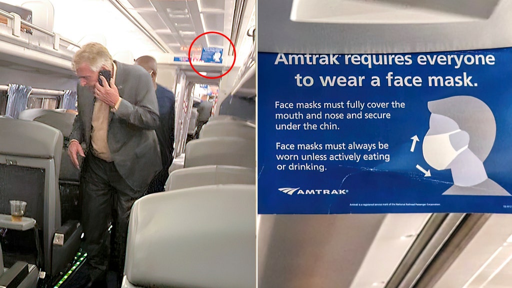 EXCLUSIVE: Train passenger erupts at hypocrisy as Dem flouts mask rules
