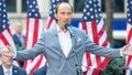 NEW YORK, NEW YORK - NOVEMBER 11: Lee Greenwood performs during the "Fox &amp; Friends" naturalization ceremony for Veterans Day at Fox News Channel Studios on November 11, 2019 in New York City. (Photo by Roy Rochlin/Getty Images)