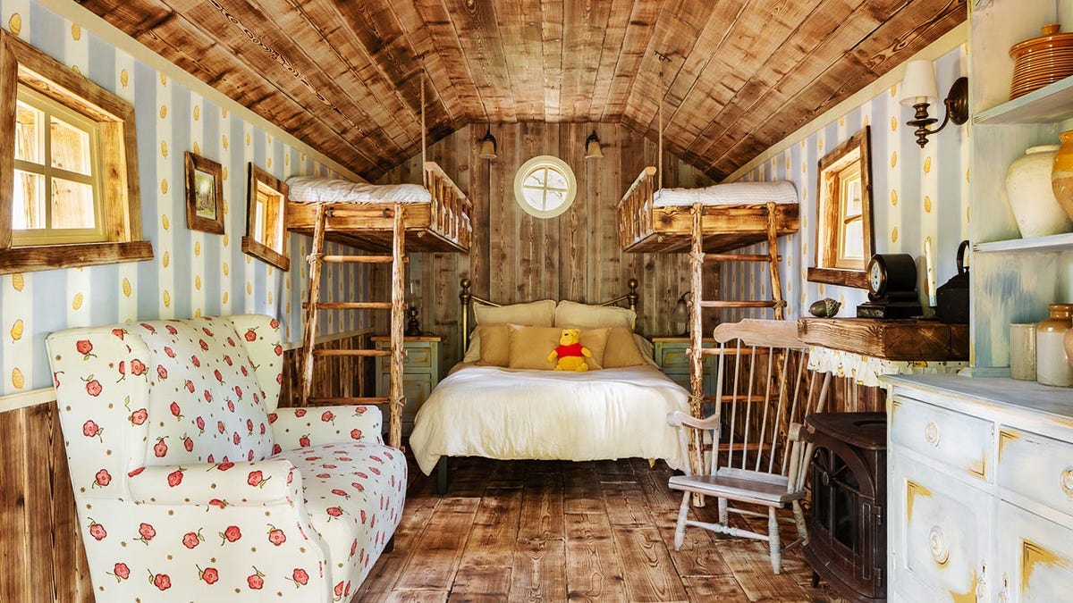 You can stay in Winnie the Pooh's treehouse in the 'Hundred Acre Wood'