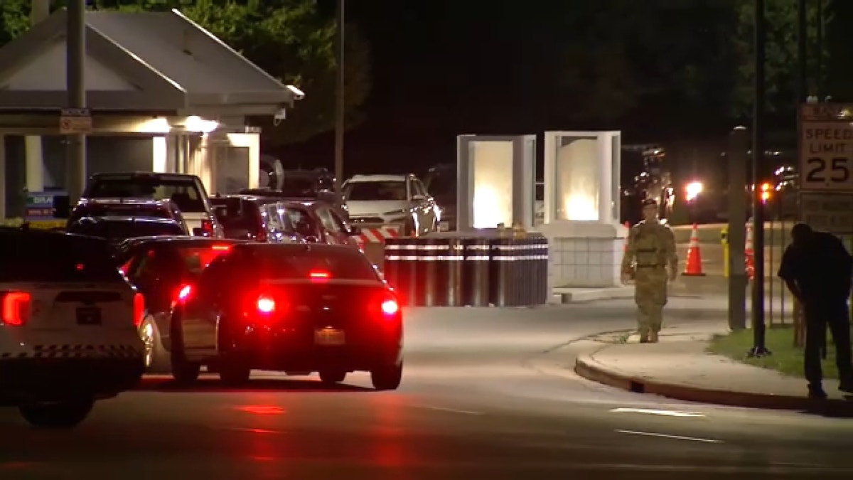 Security officers see outside Wright-Patterson Air Force Base . (WRGT)