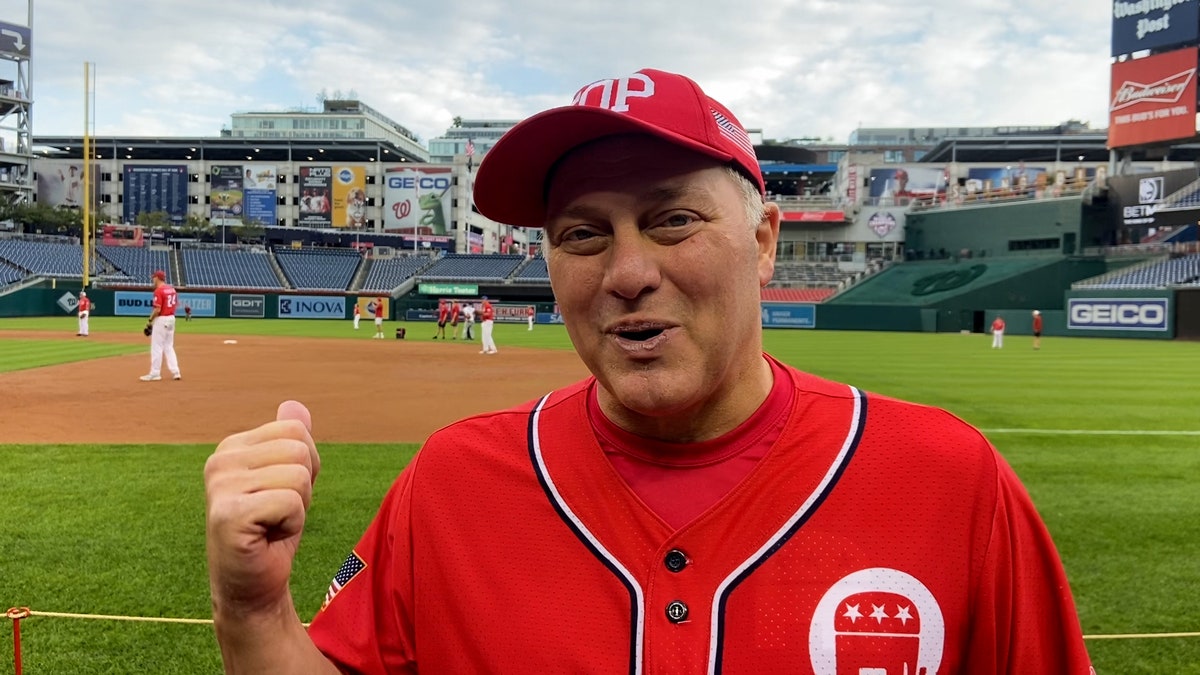 Rep. Steve Scalise at Nationals Park for congressional baseball game