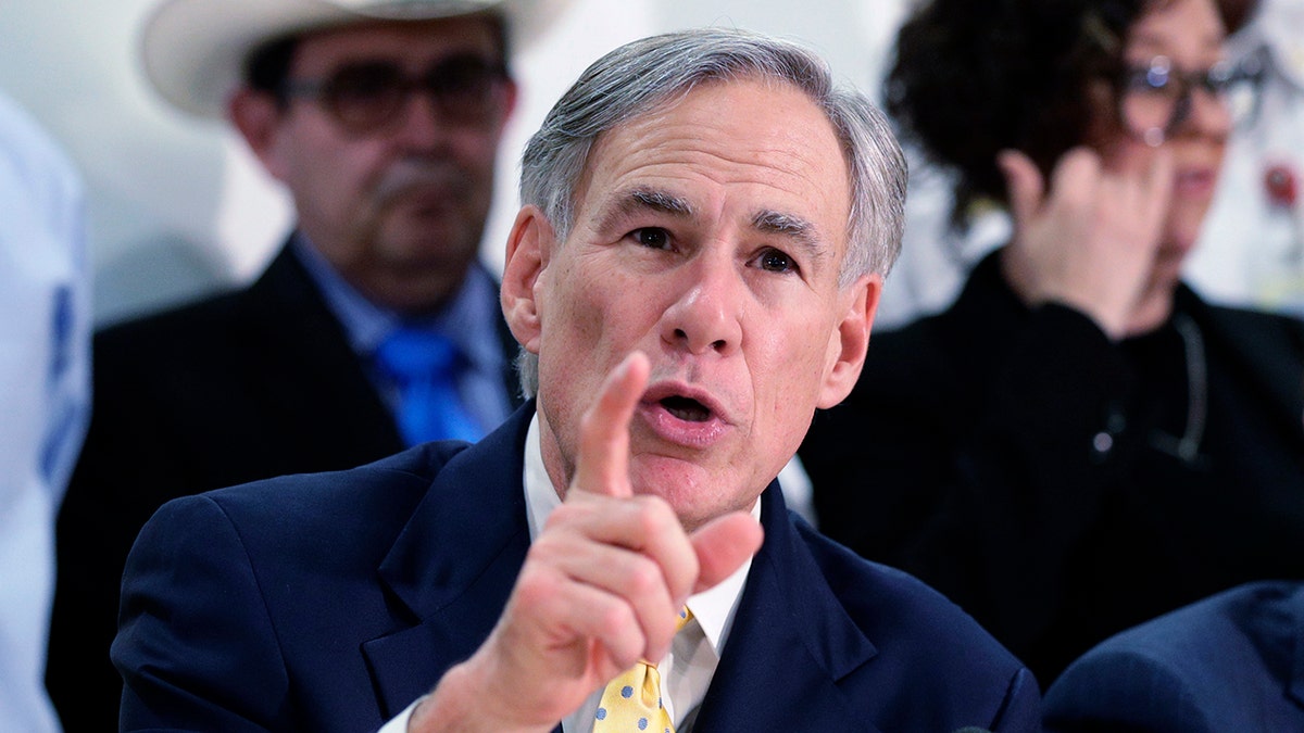 FILE - In this March 16, 2020, file photo, Texas Gov. Greg Abbott speaks during a news conference in San Antonio.