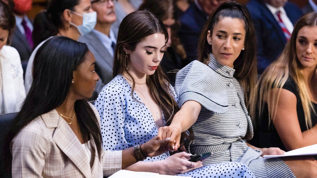 U.S. gymnasts at hearing 