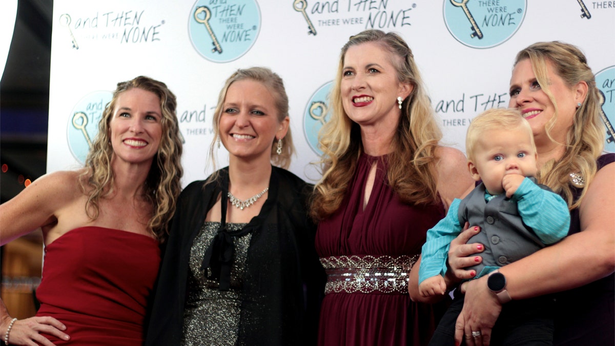 And Then There Were None staff at the Quitters Ball: Christy Decker (Case Manager at ProLove Ministries), Heather Gardner (Executive Director at Central Texas Coalition for Life), Katrina Rodriguez (North Site Coordinator for Central Texas Coalition for Life), Nichola Morrison (Client Manager at ATTWN and her son, Maverick).