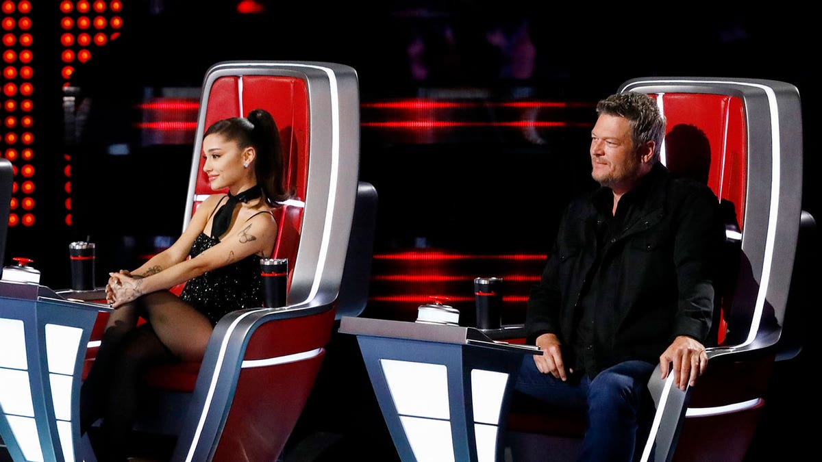 Ariana Grande and Blake Shelton appear as coaches on ‘The Voice.’ Grande replaced Nick Jonas as a judge for season 21.