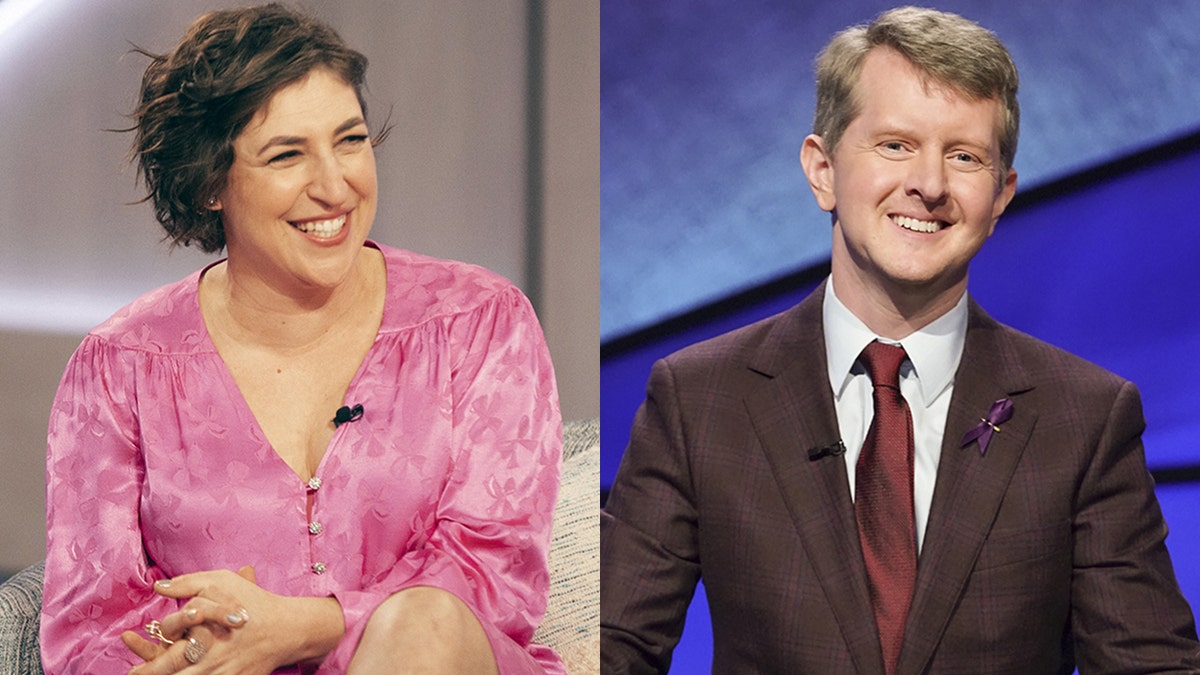 Mayim Bialik Ken Jennings split photo