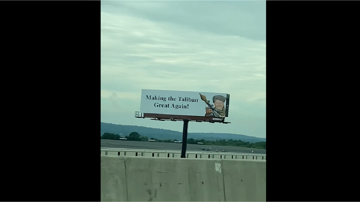 The billboards put up in Pennsylvania criticizing President Biden.