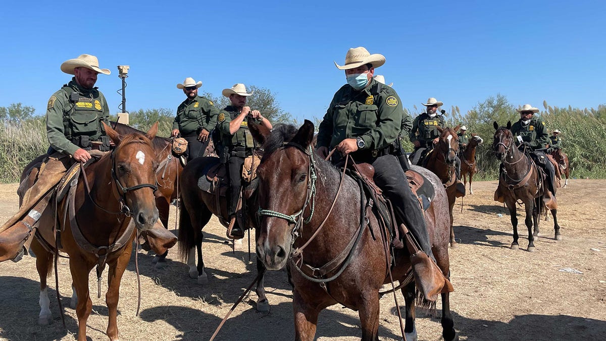 Border Patrol agents on horseback. (Fox News/Bill Melugin)