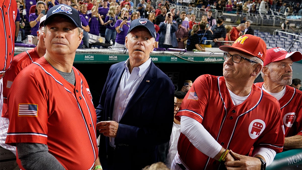 Biden at the Congressional Baseball Game