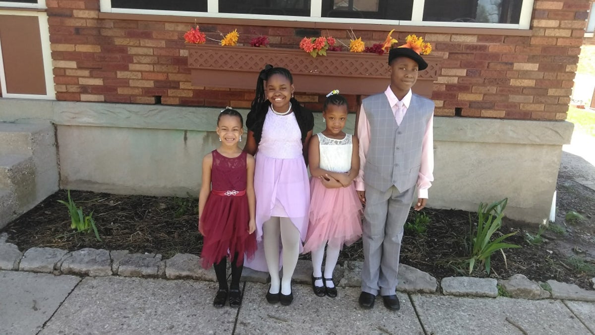 Shania, Wilnya, Sharleathea and William are pictured from left to right.