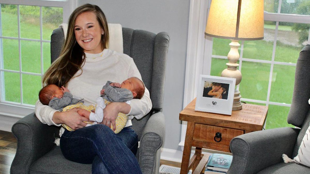 Stacy Green, 30, from Thurmont, Maryland, is a fraternal twin who gave birth to identical twins -- Brynlee and Brianne --  on Aug. 24.