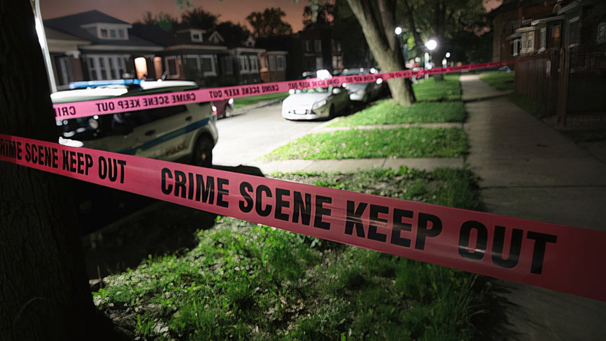 Crime scene tape is pictured in Chicago